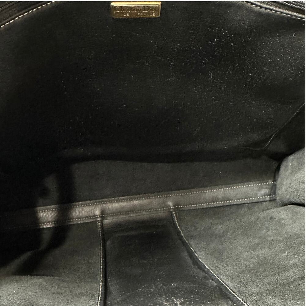 Christian Dior Vintage Black Leather Shoulder Bag - Picture 5 of 11